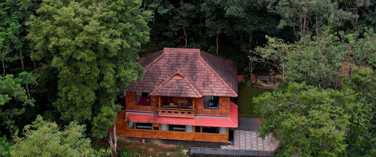 Traditional Kerala style cottage interior
